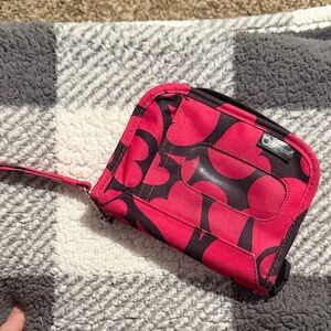 Omnipod Black and Pink Compact Wristlet